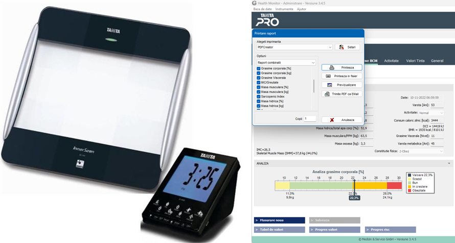 Aparat bioimpedanță BIA — NutriSib