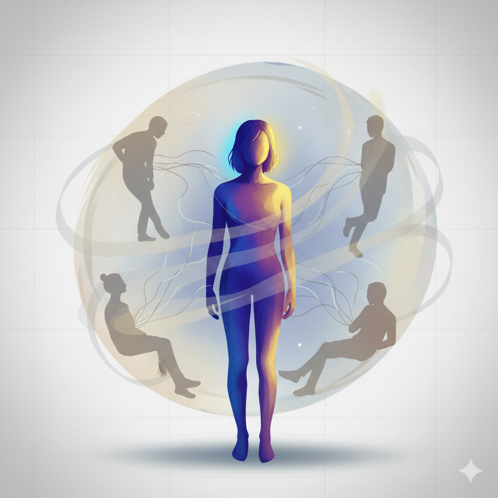 Ilustrație conceptuală a influenței sociale